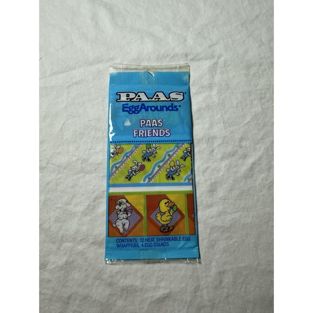 PAAS EggArounds Heat Shrinkable Egg Wrappers Vintage Easter Animal Friends